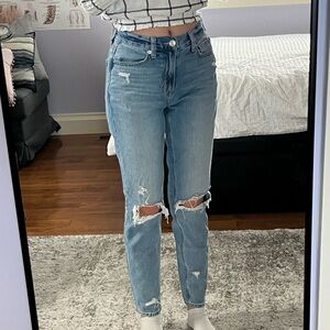 American eagle ripped mom jeans